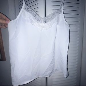 Y2K white lace tanktop